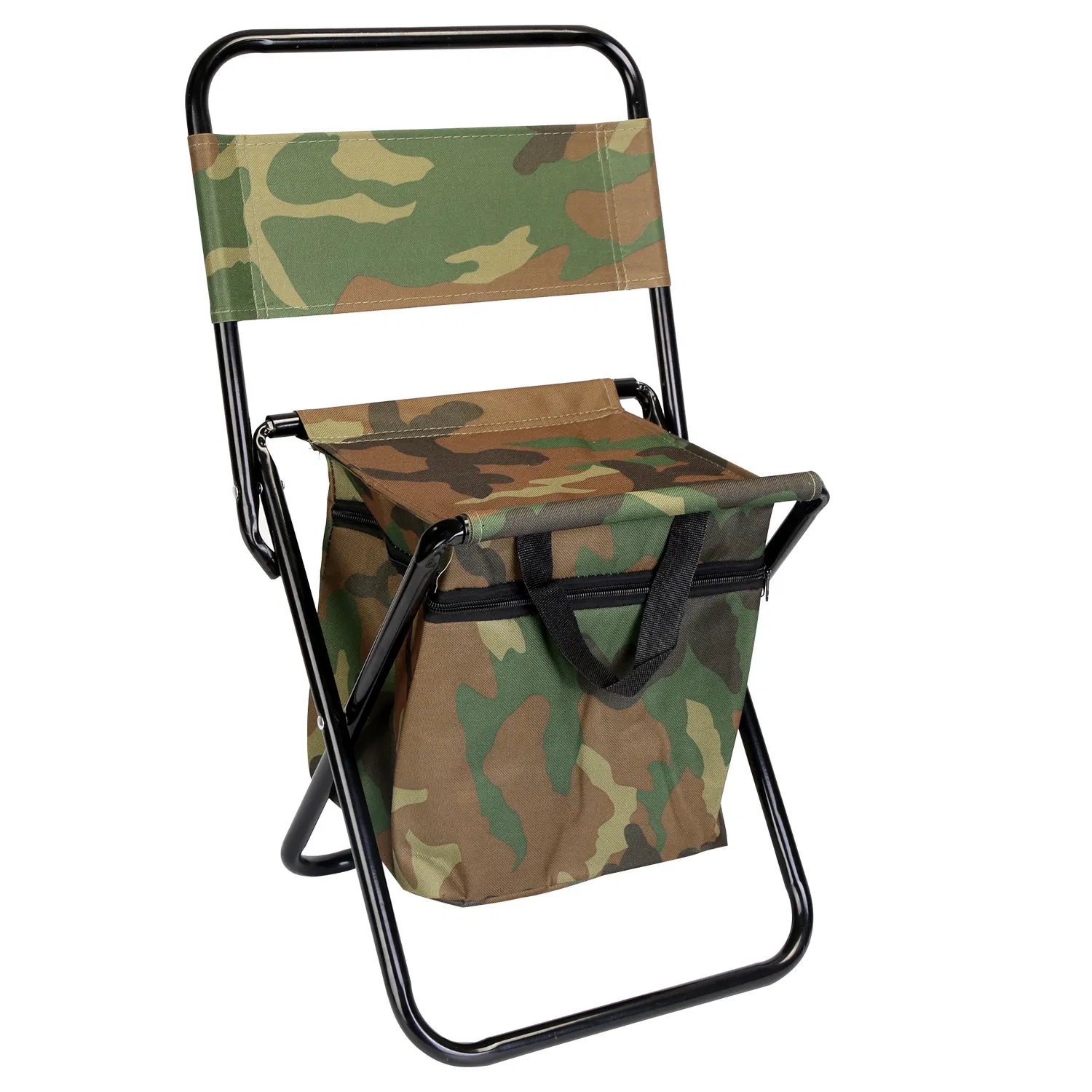 Foldable Fishing Chair With Backrest Built-In Cooler Bag Portable Handle Outdoor Lightweight Fishing Stool For Camping Hiking Hunting — imagen 10