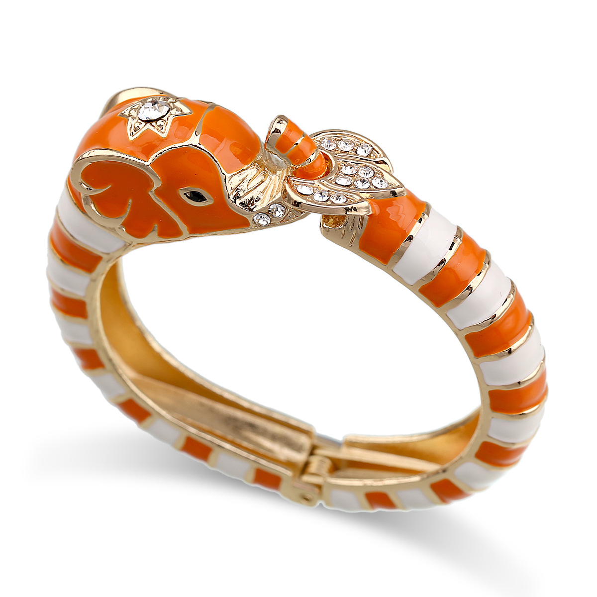 Joyas de moda europeo y americano elefante en esmalte gota de aceite aleación abierta para muñeca — imagen 13