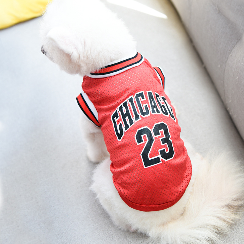 Ropa de Mascotas para Baloncesto Vestido Grande Malla Verano Ropa para Perros — imagen 1