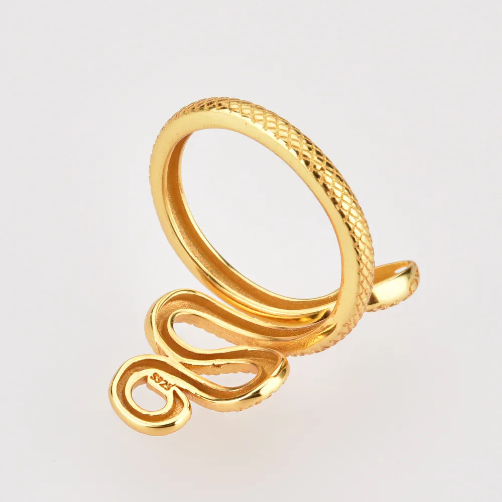 Anillo de Plata de Ley 925 con Forma de Serpiente — imagen 5