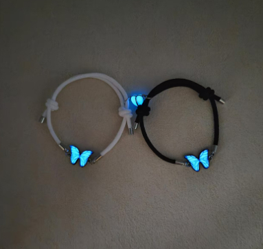 Conjunto de Collar y Pulsera Azul Fashion con Mariposa Luminosa para Mujer Regalo para Noche de Fiesta Joyas de Clavícula — imagen 12