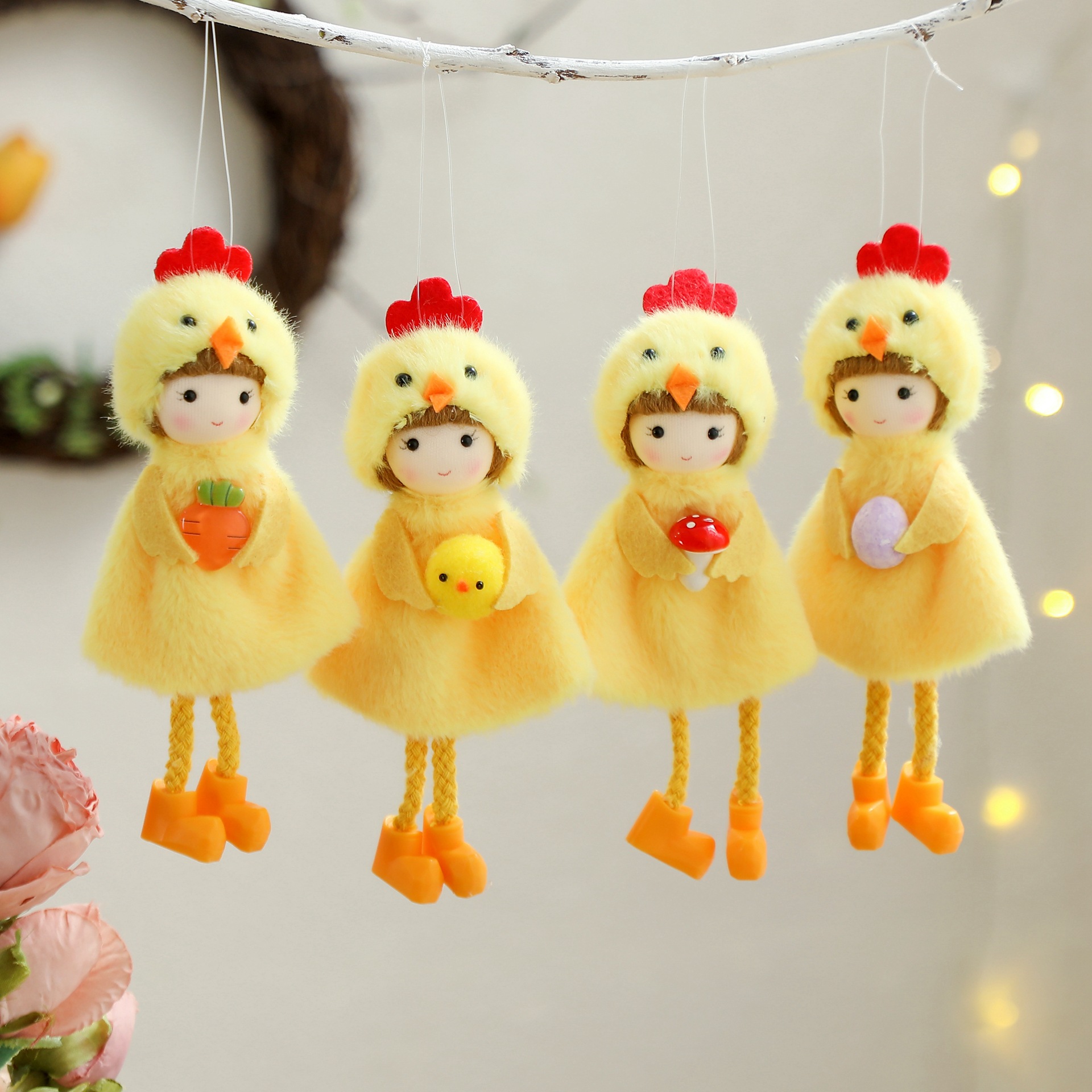 Easter Decoration Chick Egg Hanging Ornament Carrot Pendant Party Prop — image 2