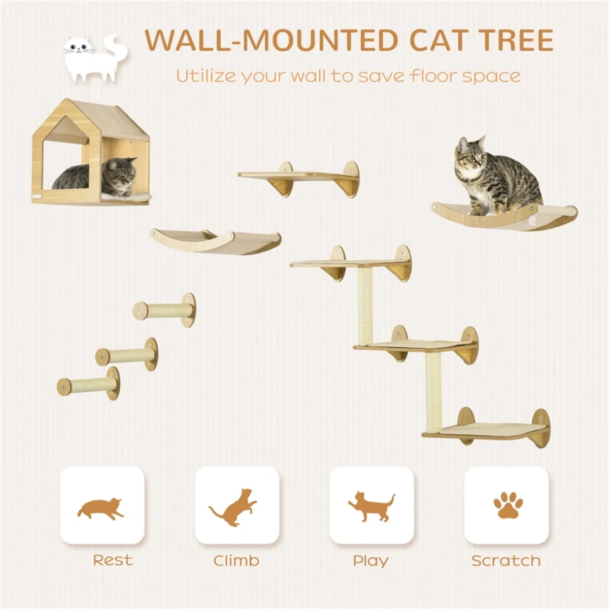 Cat Shelf Set, Cat Tower — image 4