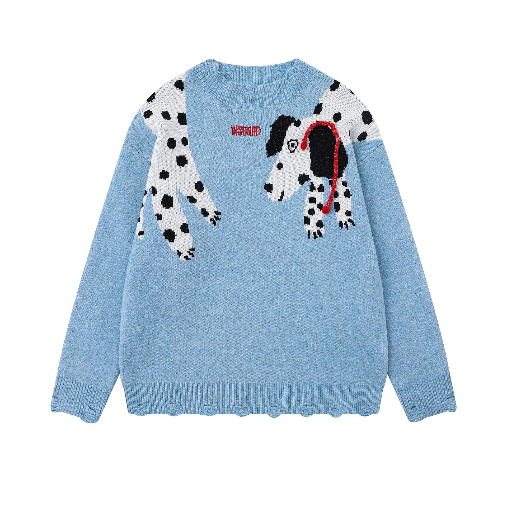 Embroidered puppy jacquard sweater — image 2