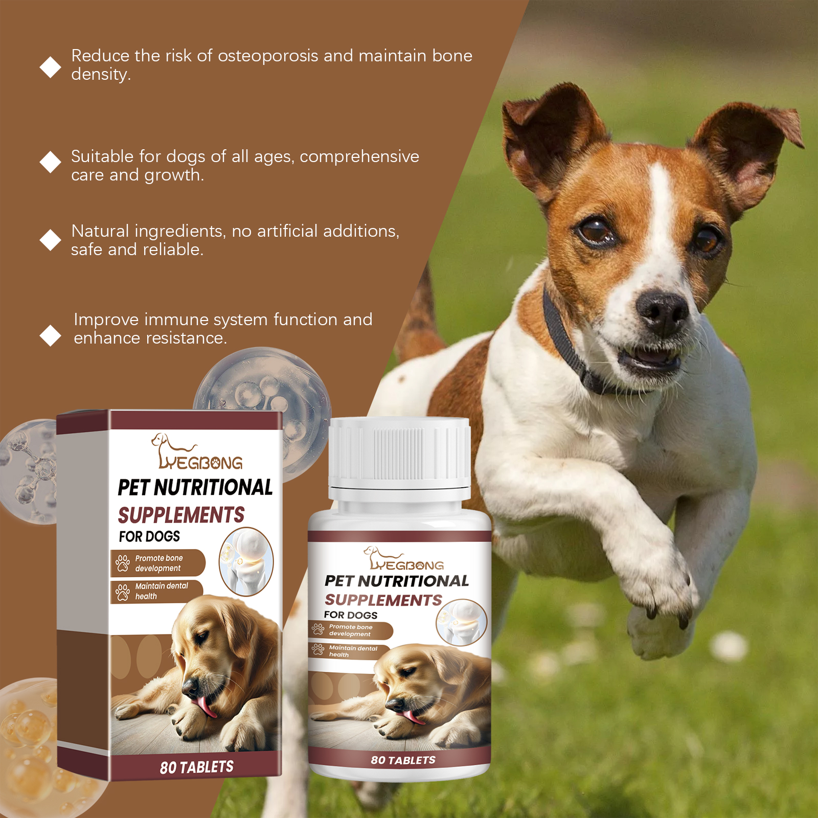 Milk Calcium Tablets For Dogs Vitamin Supplements For Pets Oral Care Diet Healthy Nutrition Calcium Tablets — image 6