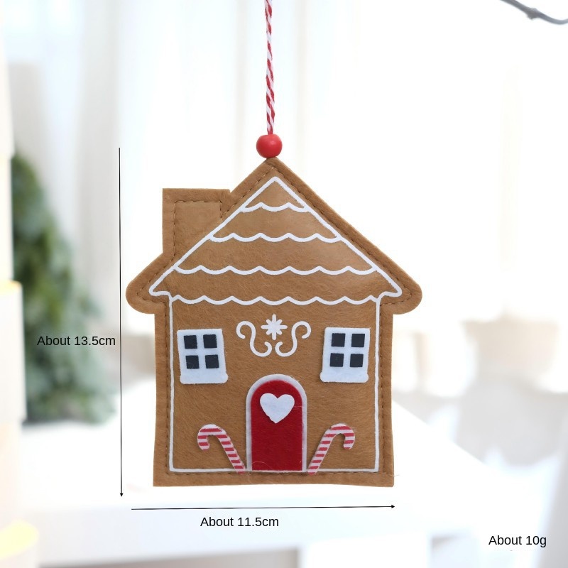 Ornamento de Navidad de Pony de Feltro para Árbol de Navidad con Manualidades de Pan de Jengibre y Caballo para Colgar — imagen 9