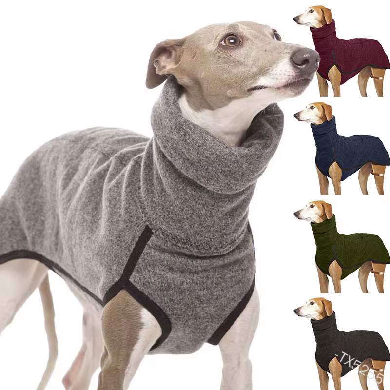 High Collar Pet Clothes for Medium Large Dogs Winter Warm Big Dog Coat Pharaoh Hound Great Dane Pullovers Mascotas Supplies — image 1