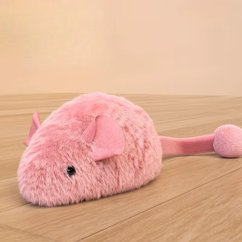Plush Interactive Chew Cat Toy Indoor Plush Mice Luminous Toy Auto Moving Mice With Squeaky Sound Kitten Chase Toy Pet Supplies — image 4