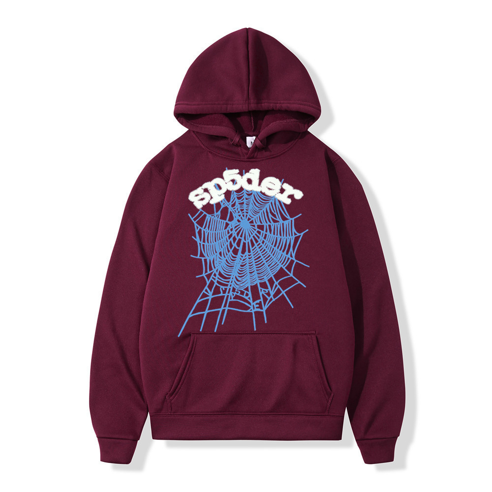 Western Hip Hop Spider Web Long Sleeve Hooded Sweatshirt Unisex — image 17