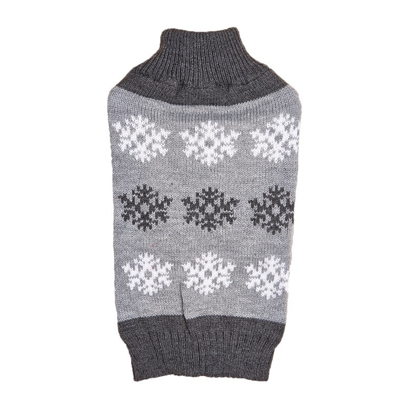 Sudadera de Navidad con Hoja de Nieve Marrón Gris y Otoño Invernal para Perros — imagen 2