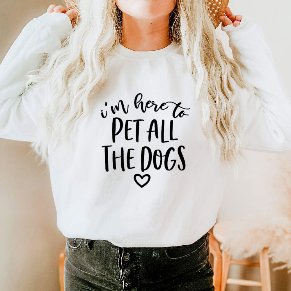 Pet All The Dogs letter printed hoodie — image 2