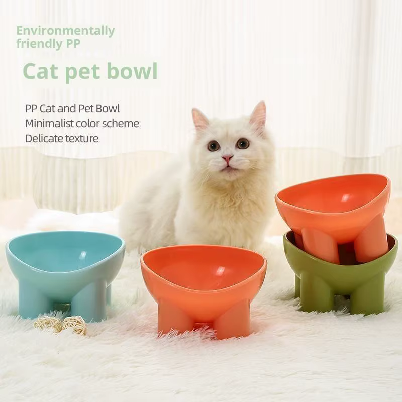 Elevated Cat Bowl With Stand - Durable Plastic Pet Food & Water Dish, Sleek Modern Neck-Friendly Feeding For Cats & Dogs — image 2