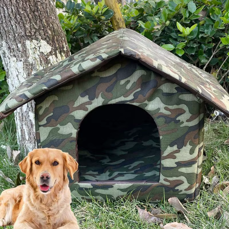 Casa para Perros y Gatos al Aire Libre Impermeable Invierno Cálido Refugio de Gato Acogedor — imagen 2