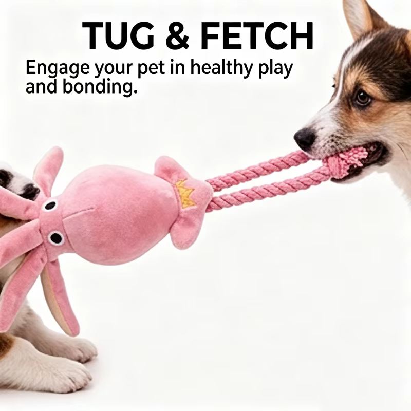 Juguetes de Octopodo con Cuerda de Algodón para Perros Pequeños: Entretenimiento Inteligente y Alivio del Aburrimiento — imagen 3