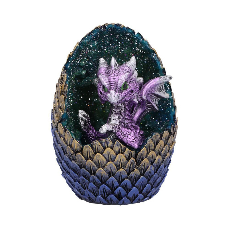 Estatua de Huevo Dragón Lava Bebé Dragón Figura de Arte en Resina para Manualidades — imagen 5