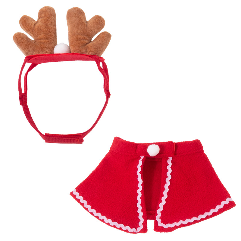 Pet Cat Dog Hat Headwear Christmas Scarf Cloak Transformation Cloak Christmas Pet Clothes — image 4