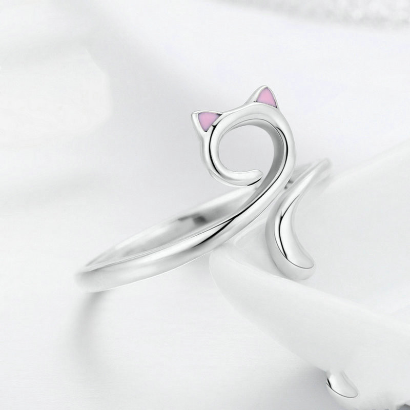 Anillo de Plata Sterling 925 con Amor para Gatos — imagen 6