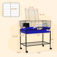 Caja para Animales Pequeños de Dos Niveles Removible del Soporte — imagen 6