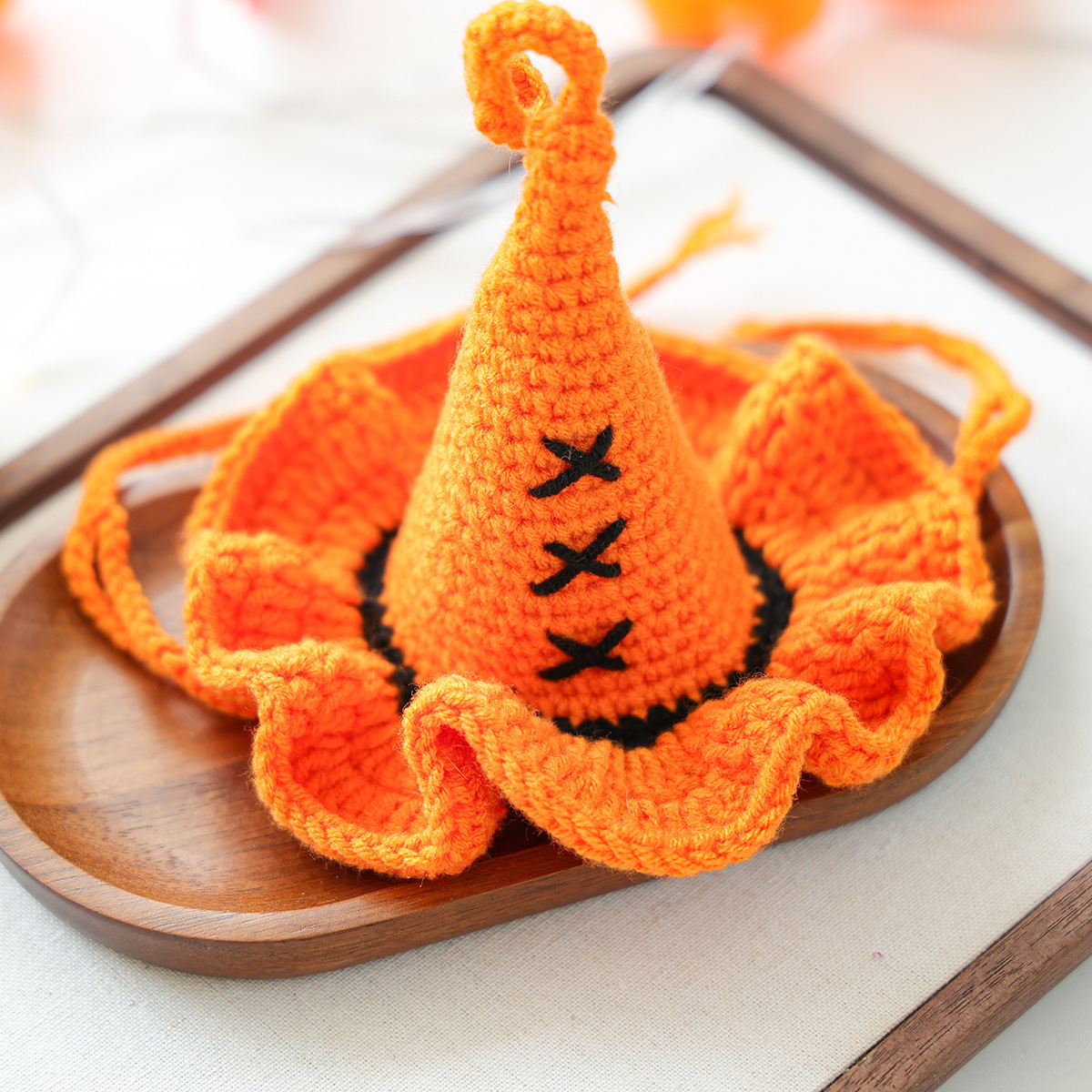 Pet Accessories Knitted Wizard Hat for Dogs and Cats, Cute Halloween Costume Decoration — image 5