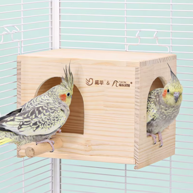Casa de Pájaros en Madera para Reproducción de Aves Accesorios para Mascotas Decoración de Balcón — imagen 1