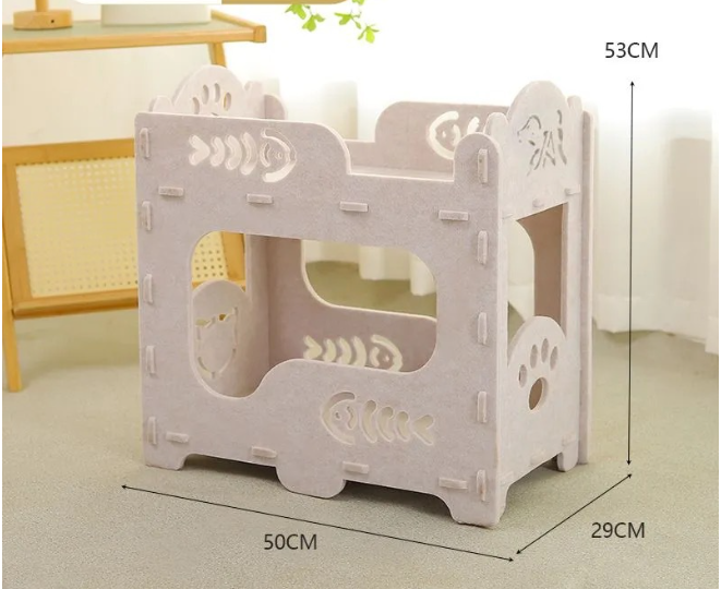 Felt Cat Nest Felt Pet Supplies Multi functional Removable Washable Up and Down Felt Cat Bed Suitable for Cats of All Sizes and — image 5