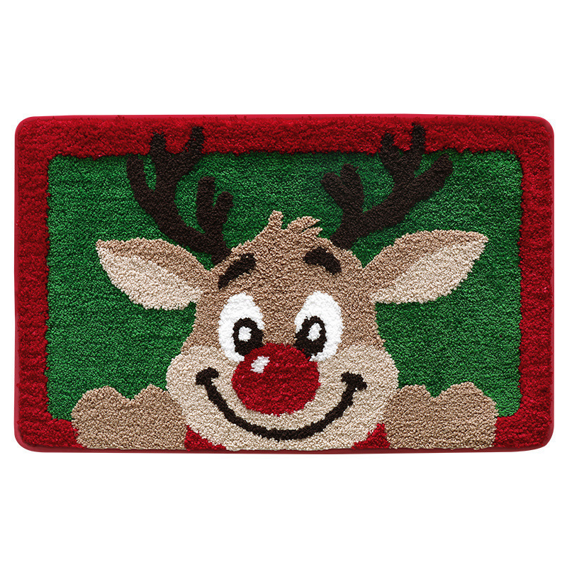 Gingerbread Man Reindeer Welcome Mat, 40x60cm Non-Slip Christmas Doormat for Indoor/Outdoor — image 4