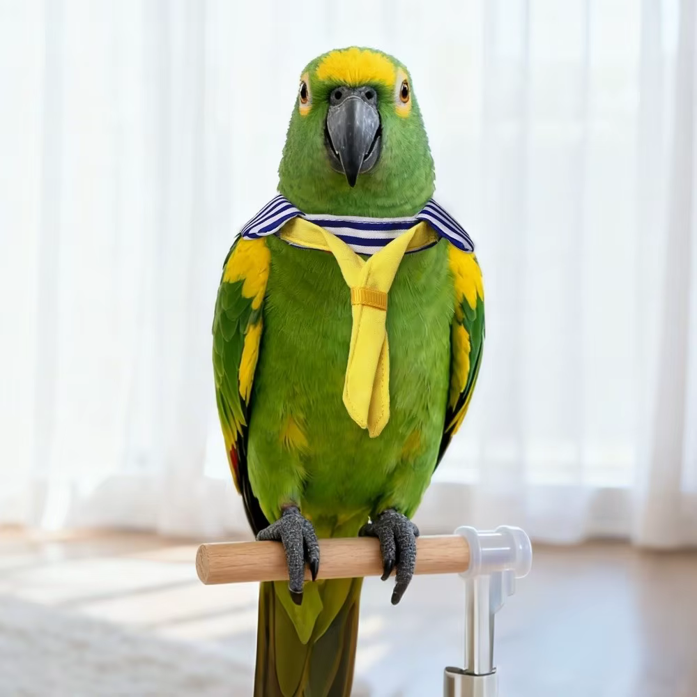 Cute Adjustable Parrot Necktie Lightweight Decorative Pet Bird Tie Striped Parrot Collar Pet Decoration — image 5