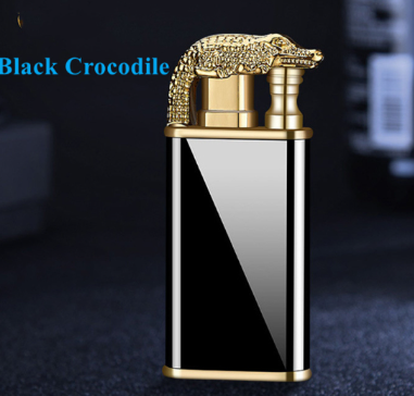 Creative Blue Flame Lighter Dolphin Dragon Tiger Double Fire Metal Winproof Lighter Inflatable Lighter — image 61
