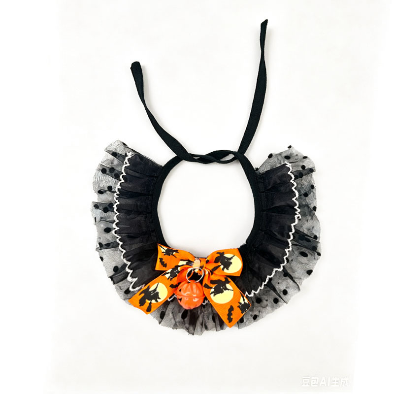 New Cat Bandana Hat Set Halloween Pet Scarf Neckwear Dog Bib Collar — image 9