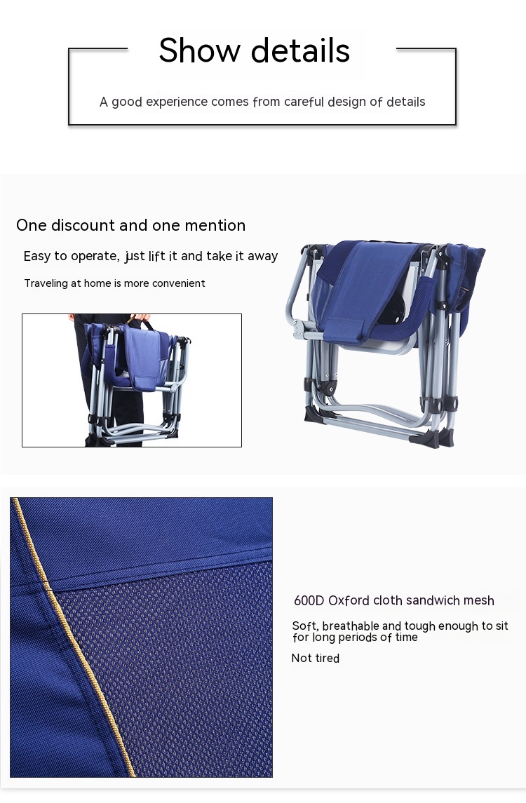 Silla de Camping, Pesca y Playa Reclinable Plegable — imagen 10
