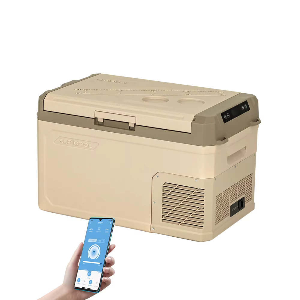 Alpicool 30 Quart GE30 Portable Car Refrigerator, 12 Volt Car Freezer, Fast Cooling Fridge, with 12/24V DC and 100-240V AC — image 1