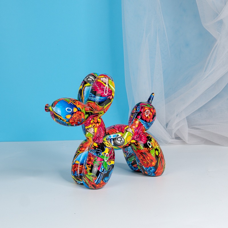 Balloon Dog Resin Ornaments Creative European-Style Home Living Room Soft Furnishing Crafts Desktop Decorations — image 2