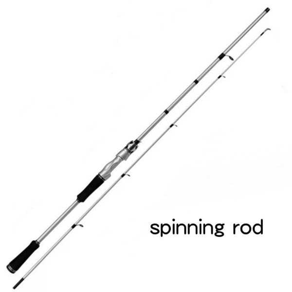 Varillas de Pescar en Fibra de Carbon Rodos de Spinning y Casting para Carpa 2 Secciones 6 pies