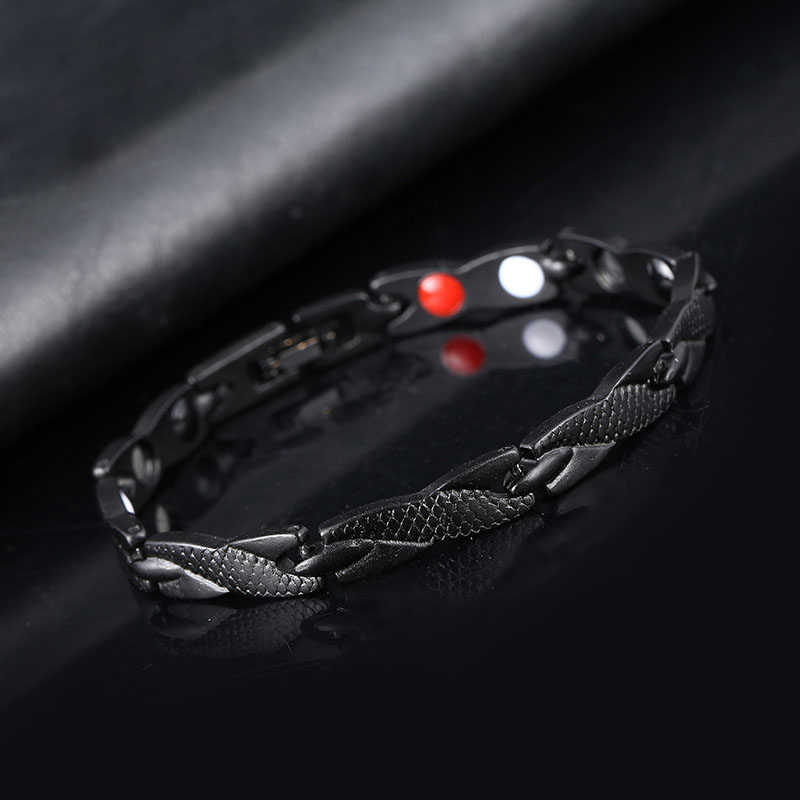 Men's Detachable Dragon Pattern Bracelet 7mm Simple Couple Bracelet New Magnetic Therapy — image 2