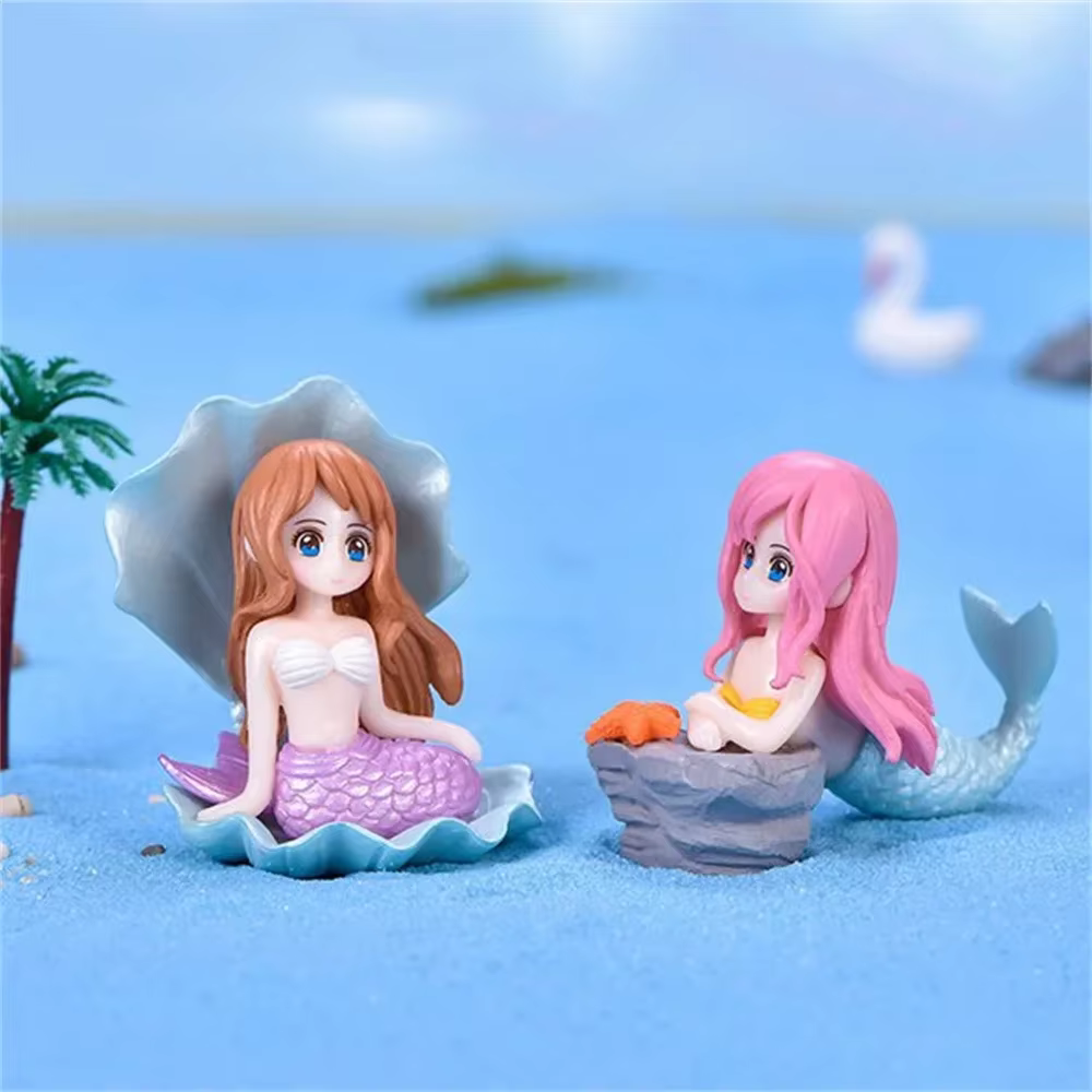 Aquarium Decoration DIY Cake Decor Miniature Figurines Beautiful Mermaid Figurine Fish Tank Ornaments Desk Craft Accessories — image 4
