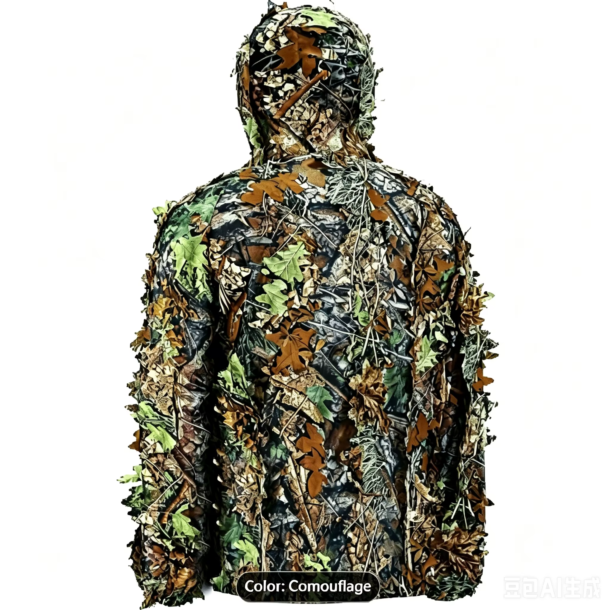 Traje de Camuflaje para Hombres, Ropa Ligera de Caza 3D, Chaqueta con Capucha Vestimenta Respirable para Cazadores — imagen 5