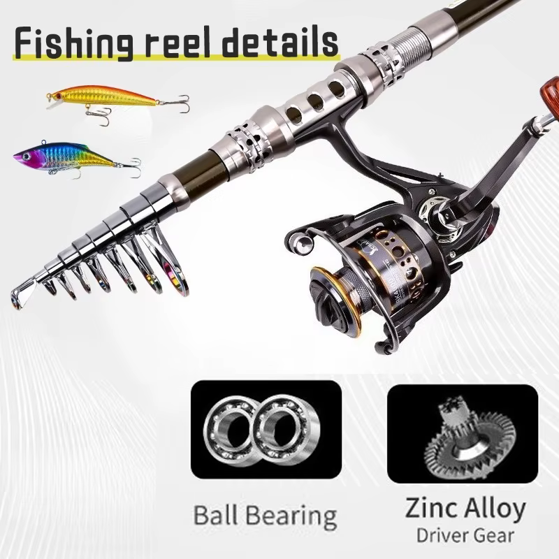 Telescopic Fish Rods Tackle Combos Carbon Fish Rod Accessories Combo Fishing Tools Equipment Diversification Fishing Supplies — image 5