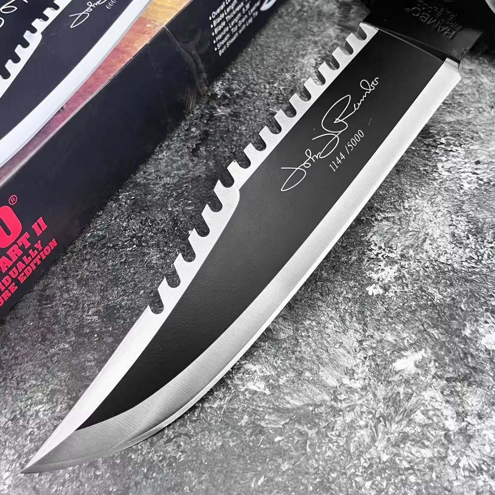 RAMBO Fixed Blade Knife 9Cr18Mov Blade Outdoor Hunting Survival Defense Tactical Combat Cutting Durable Camping Knife Men's Gift — image 3