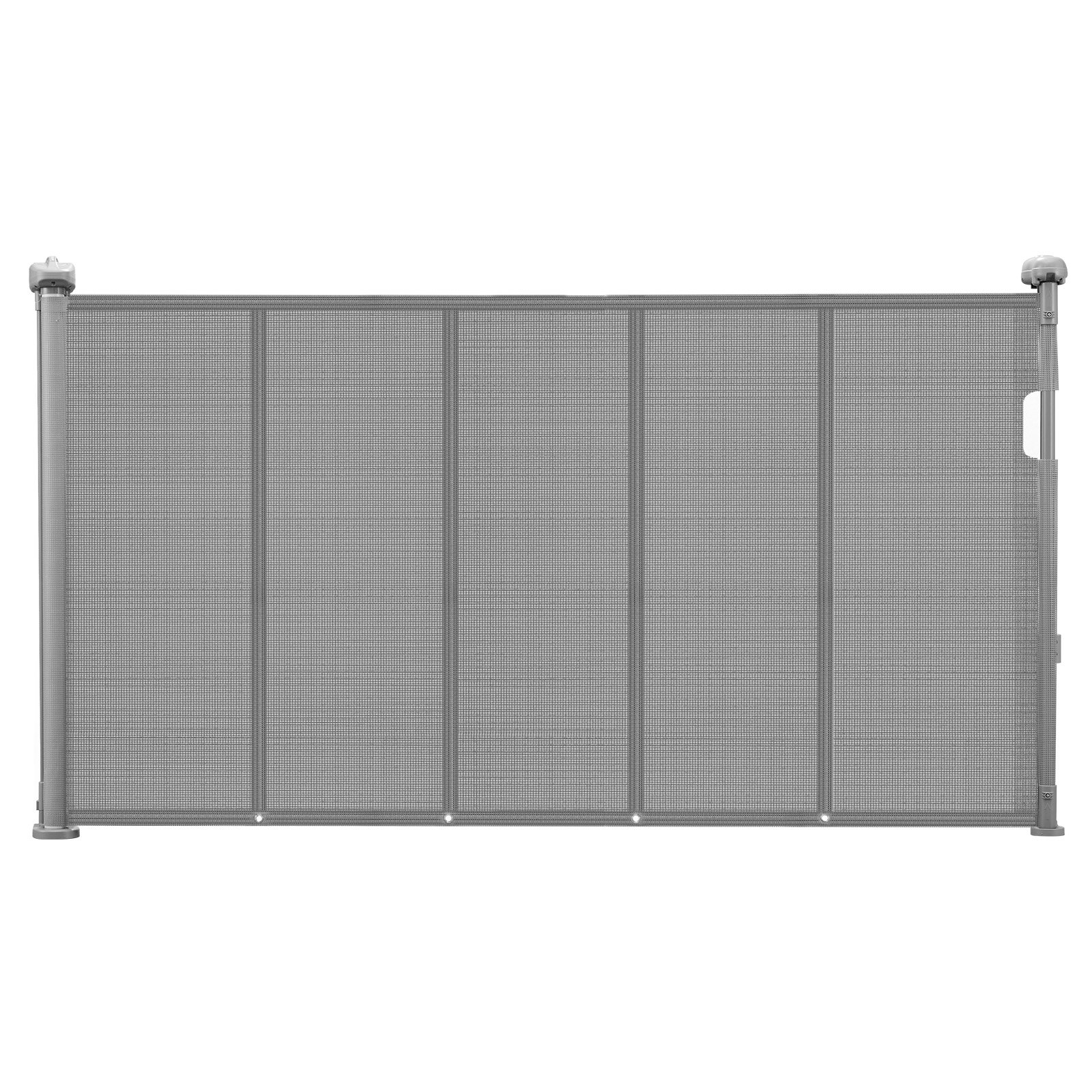 Puerta Retráctil para Niños o Mascotas, 34 Pulgadas de Alto, Se Extiende Hasta 55 Pulgadas de Ancho, Puerta Retráctil Fácil de Instalar para Escaleras, Pasillos, Habitaciones de Juego, Color Gris — imagen 1