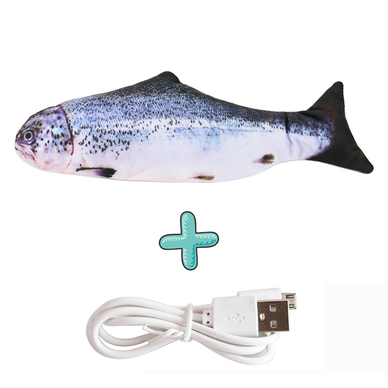 Cat USB Charger Toy Fish Interactive Electric floppy Fish Cat toy Realistic Pet Cats Chew Bite Toys Pet Supplies Cats dog toy — image 5