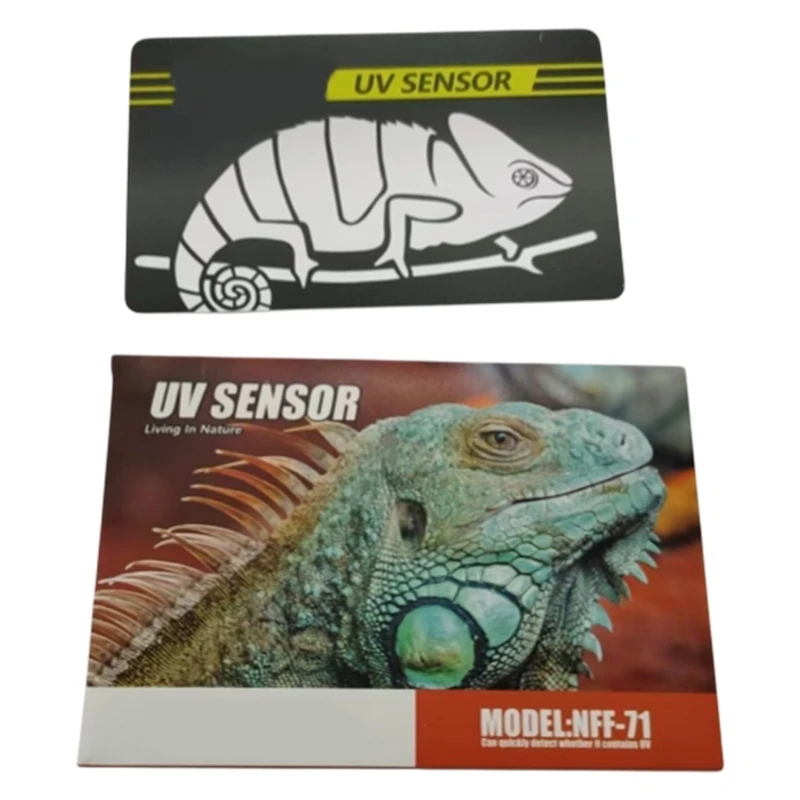 Tarjeta de Prueba de Lámpara UVB para Reptiles - Cartulina de Pruebas de UV para Terrarios, Medidor de Vida Útil de la Lámpara