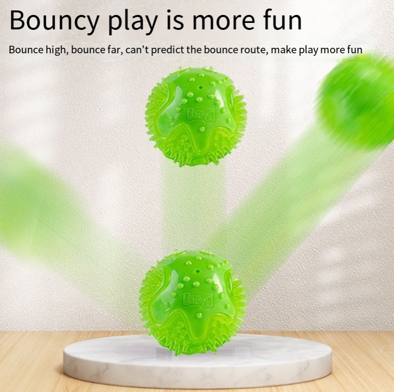TPR Thickened and Bite resistant Rugby Teeth Cleaning Sound Tearing Elastic Ball Dog Teeth Grinding Toy — image 2