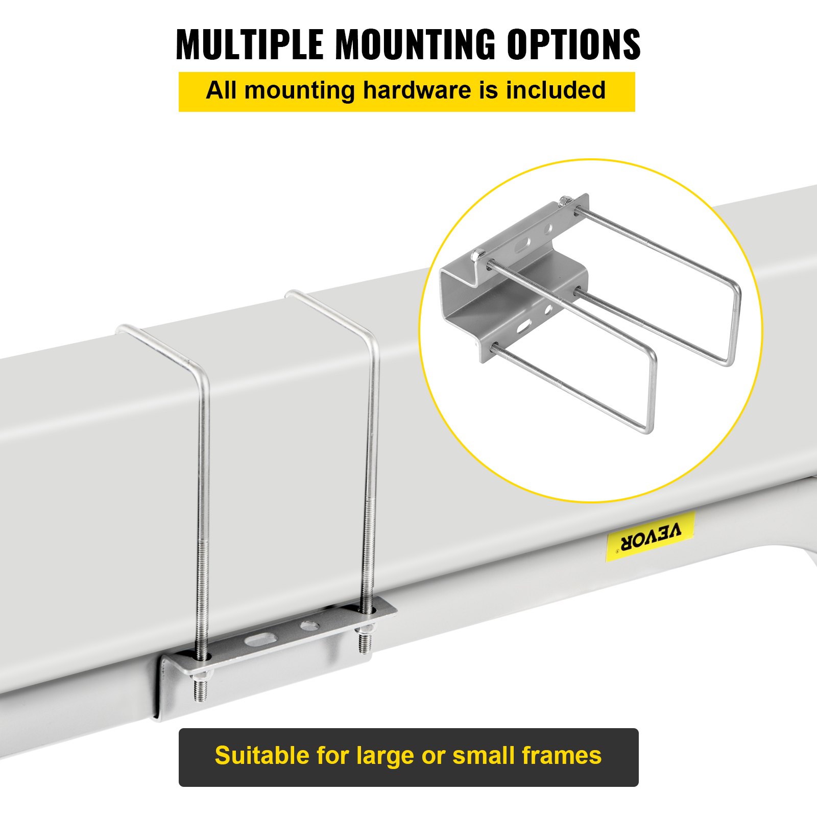 Guías de Barco para Remolque - 60", 2 Piezas de Acero con Cubiertas de PVC Blanco, Accesorios de Montaje Completos — imagen 3