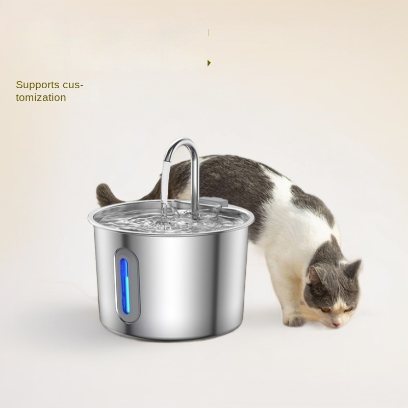 Pet Water Dispenser Stainless Steel Automatic Circulating Cat Dog Water Fountain with Filtration and Anti-Leakage Design — image 3