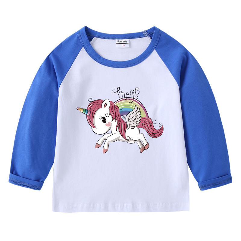 Unicorn Shoulder T-shirt Round Neck Base Long Sleeve — image 5