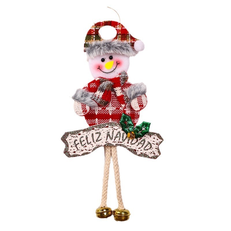Old Man Snowman Deer Shopping Mall Hotel Window Bell Pendant Christmas Tree Small Pendant — image 1