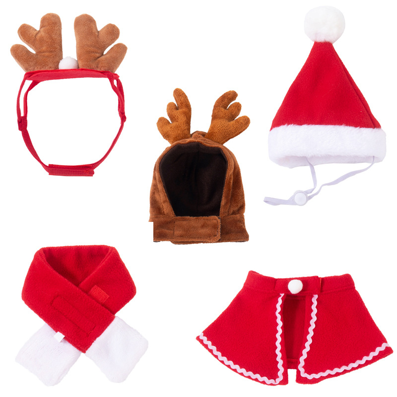 Pet Cat Dog Hat Headwear Christmas Scarf Cloak Transformation Cloak Christmas Pet Clothes — image 2