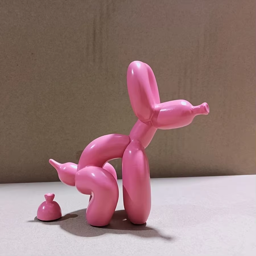 Estatua de Perro Globo en Postura de Cuclillas: Diseño Moderno para Decoración Interiores - Habitaciones, Oficinas, Escaleras — imagen 2