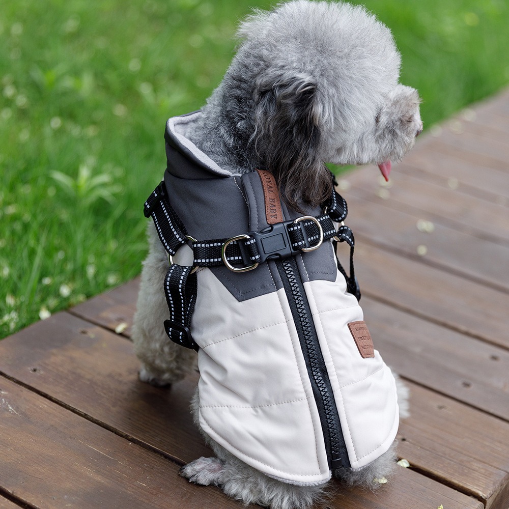 Pet Dog Clothes Warm and Thickened Autumn and Winter Two legged Teddy Bears Pomeranian Schnauzer Small Dog Vest — image 1