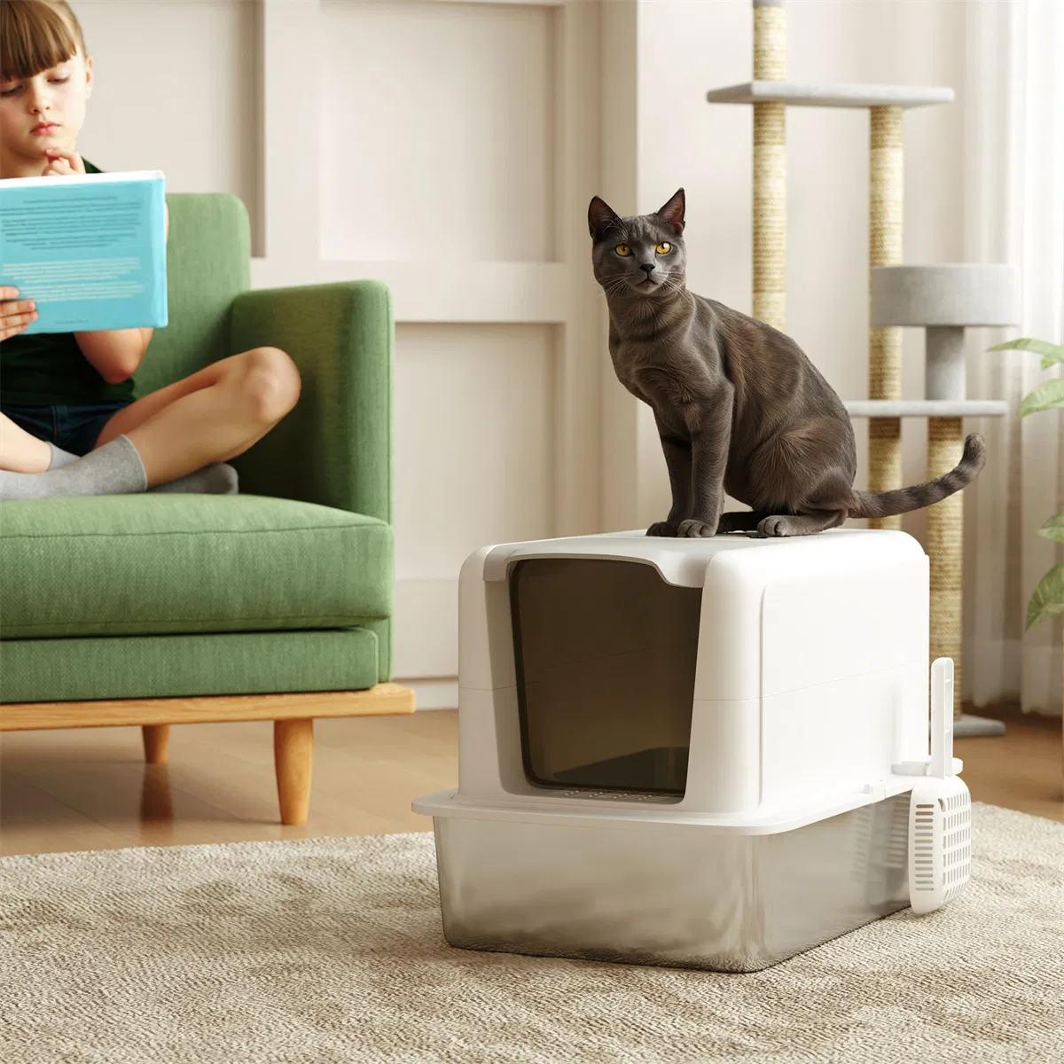 Cat Litter Box, Cat Litter Box Enclosure — image 1